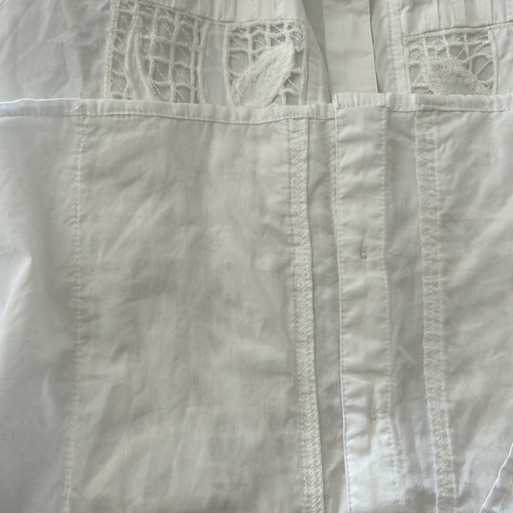 Anthropologie Lace Button-Down Blouse - Picture 9 of 11